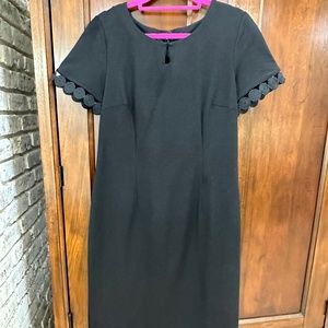 Talbot’s Black Sheath Dress With Keyhole and medallion detail NWT size 4